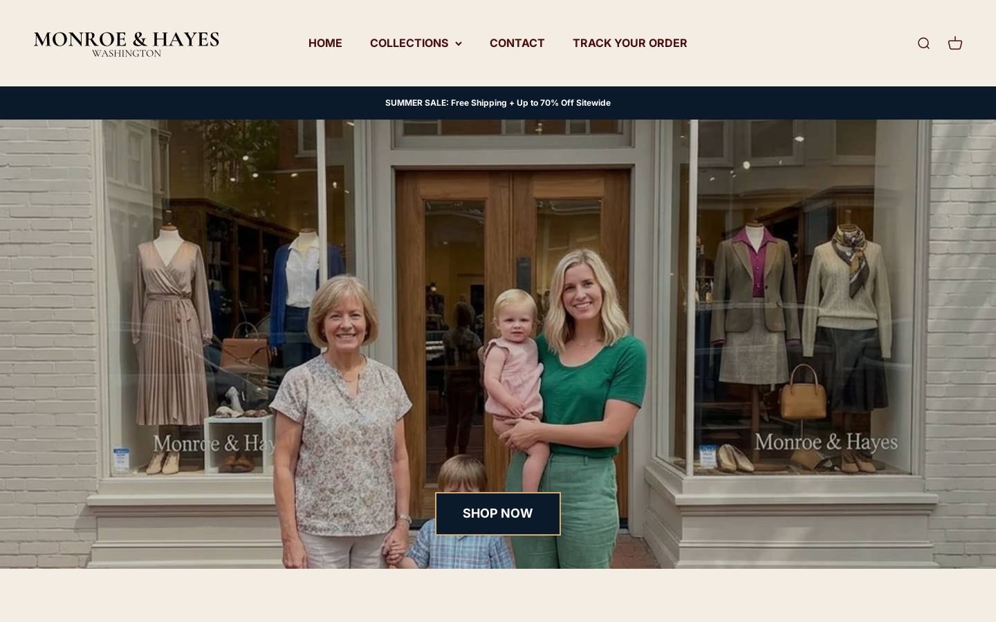 Monroe Hayes homepage screenshot