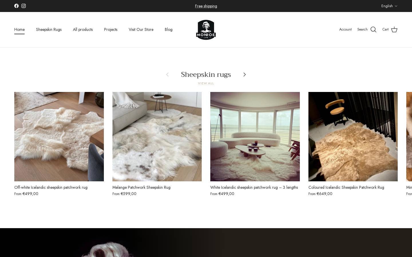 Monroe homepage screenshot