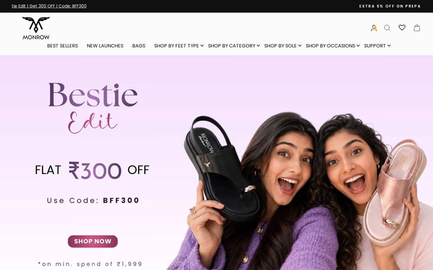 monrow.in homepage screenshot