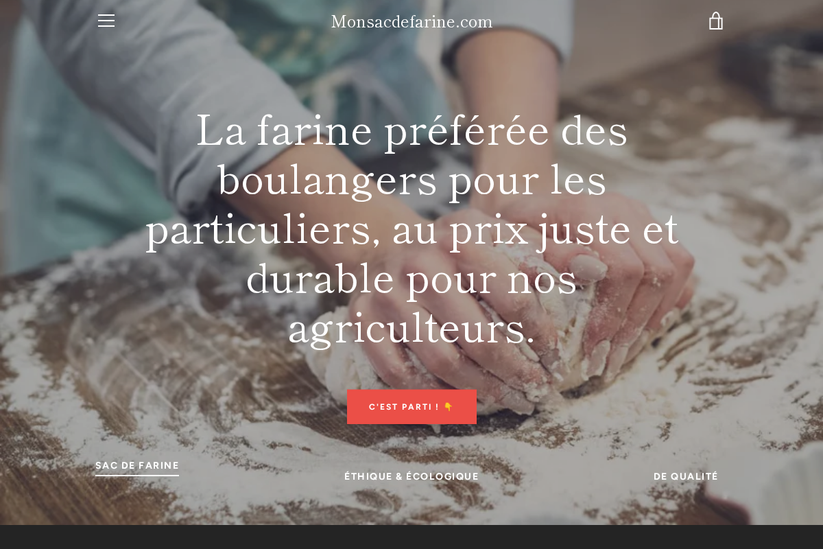 Monsacdefarine.com homepage screenshot