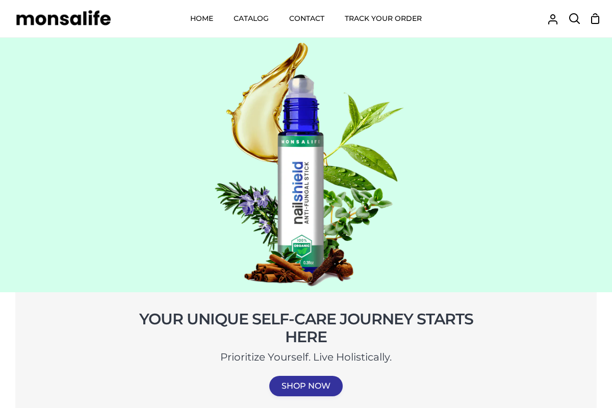 Monsalife homepage screenshot