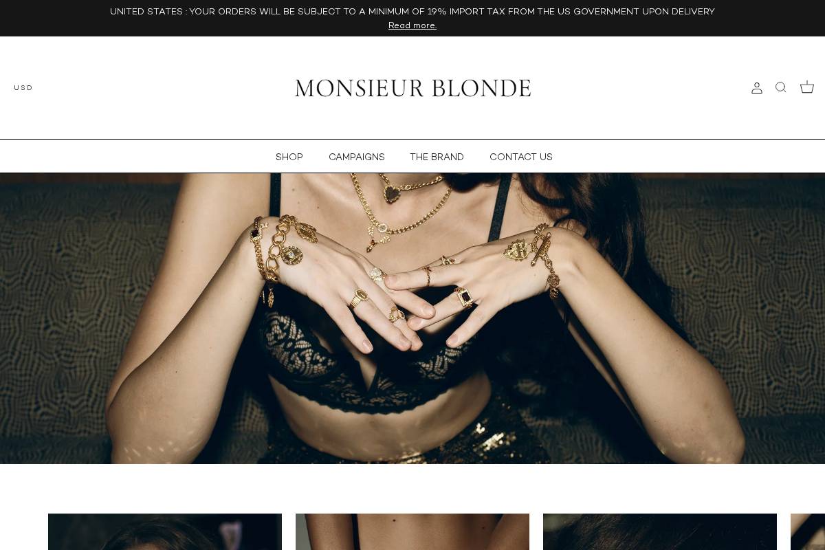 monsieurblonde.com homepage screenshot