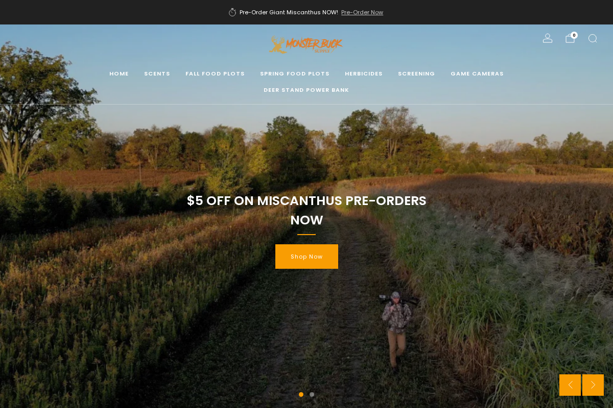 Monster Buck Supply homepage screenshot