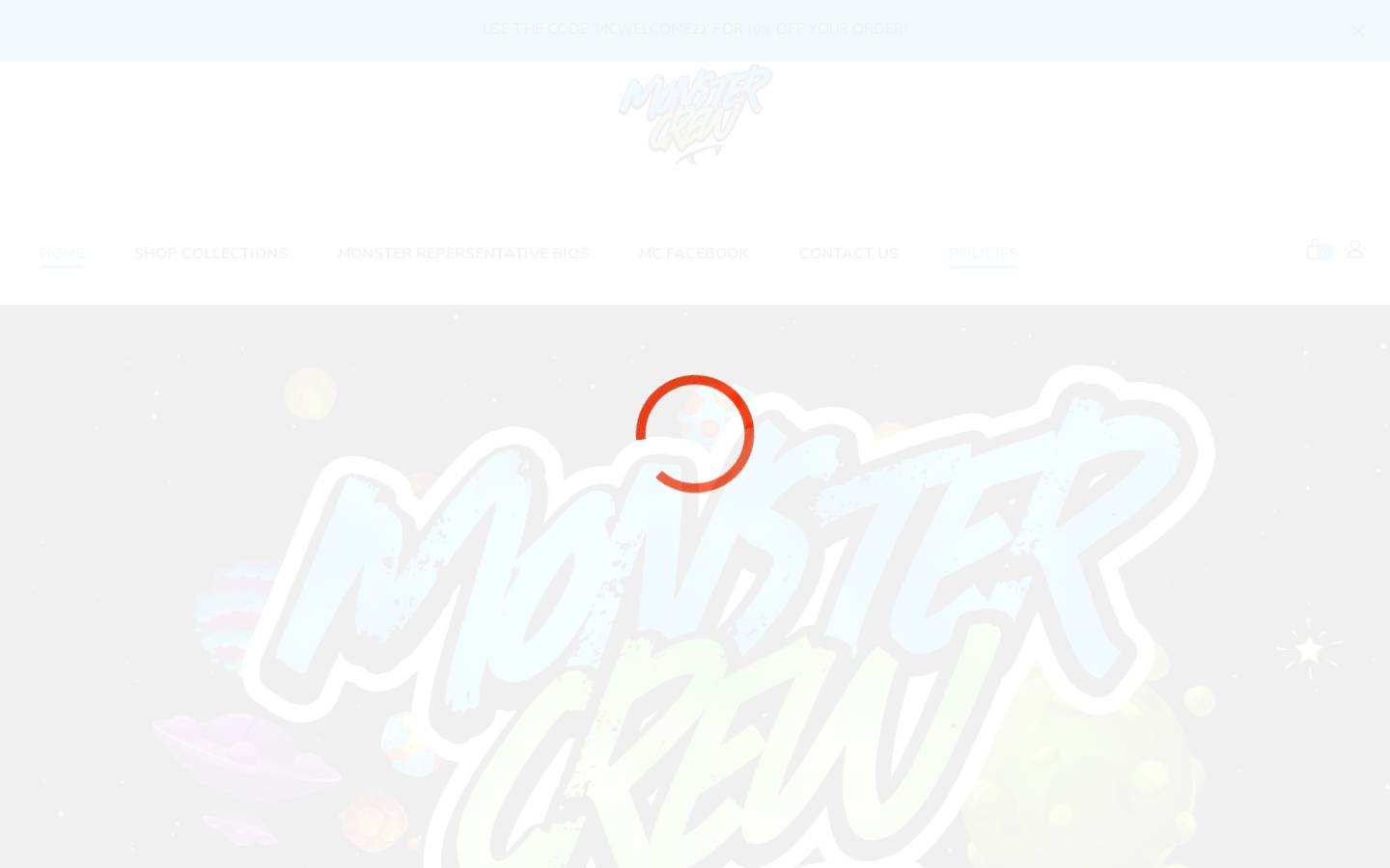 monstercrewtakeover.com homepage screenshot
