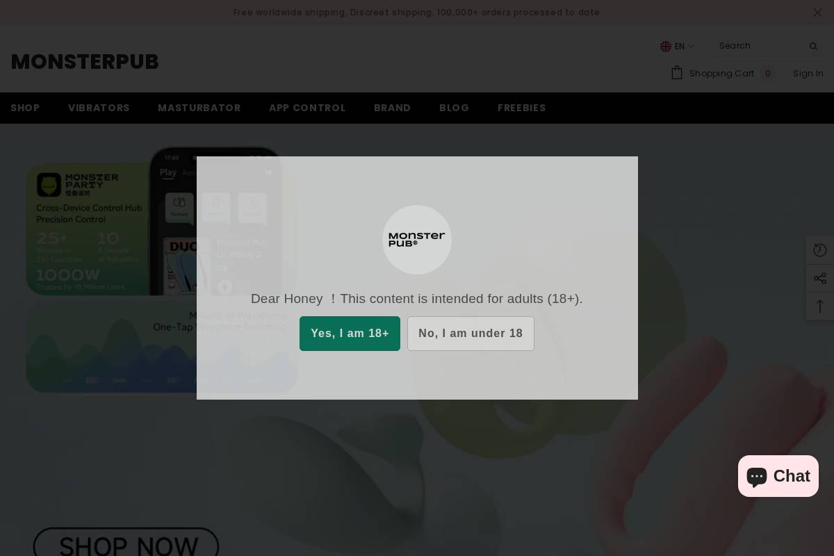 Monster Pub homepage screenshot