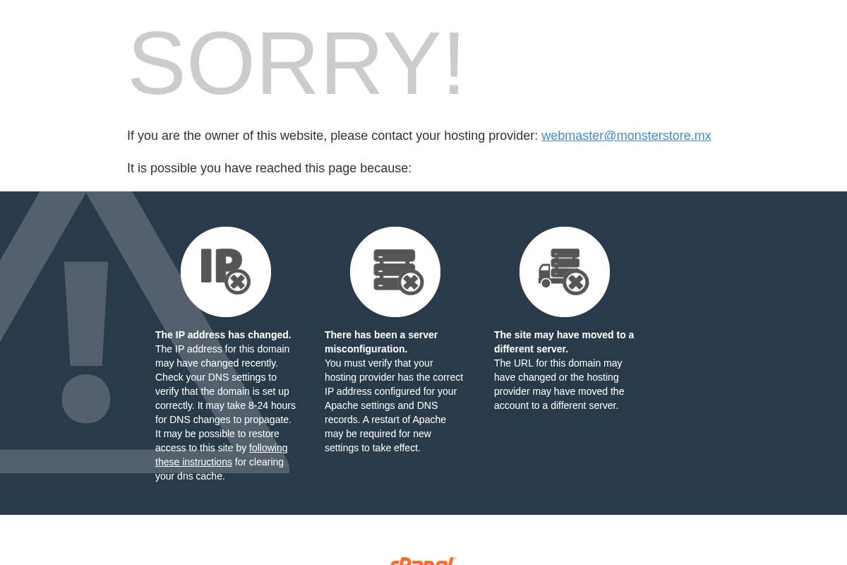 Monster homepage screenshot