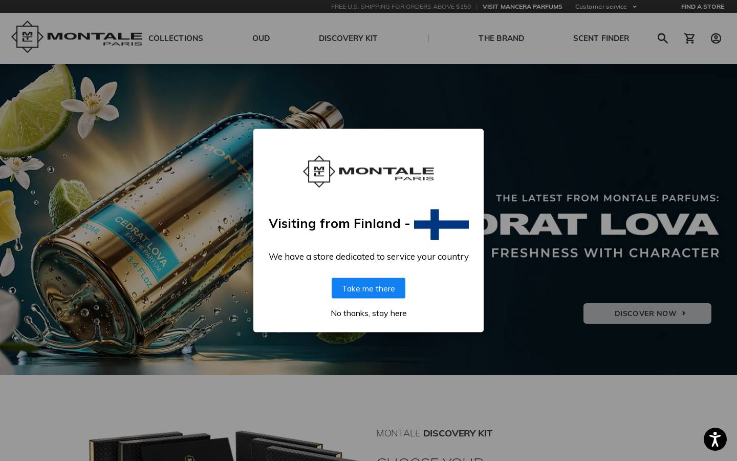 MONTALE PARFUMS homepage screenshot