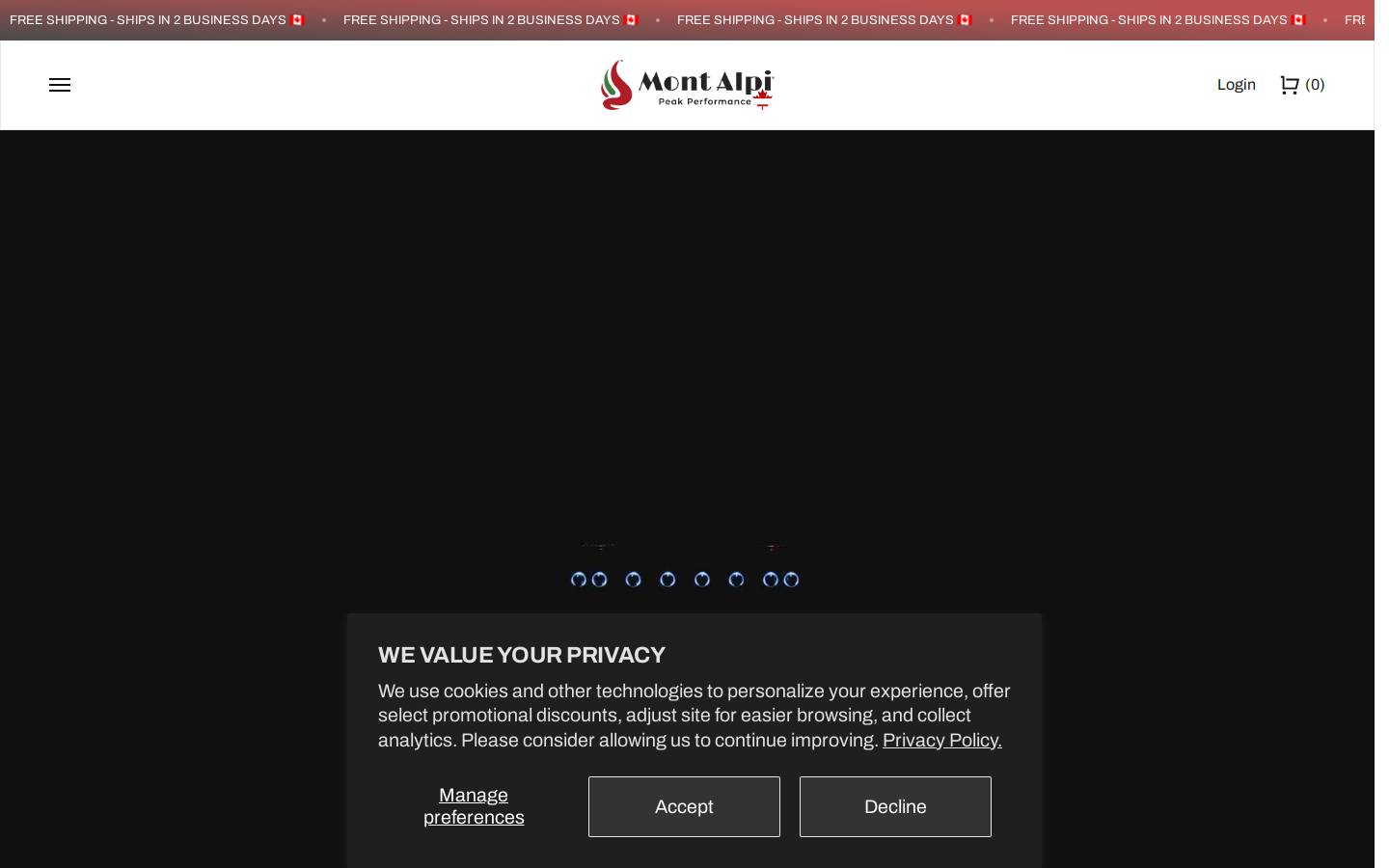 Montalpi homepage screenshot
