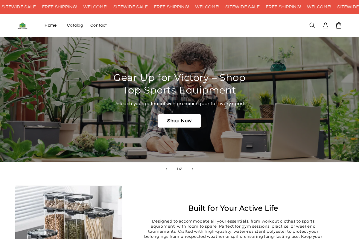 My Store homepage screenshot