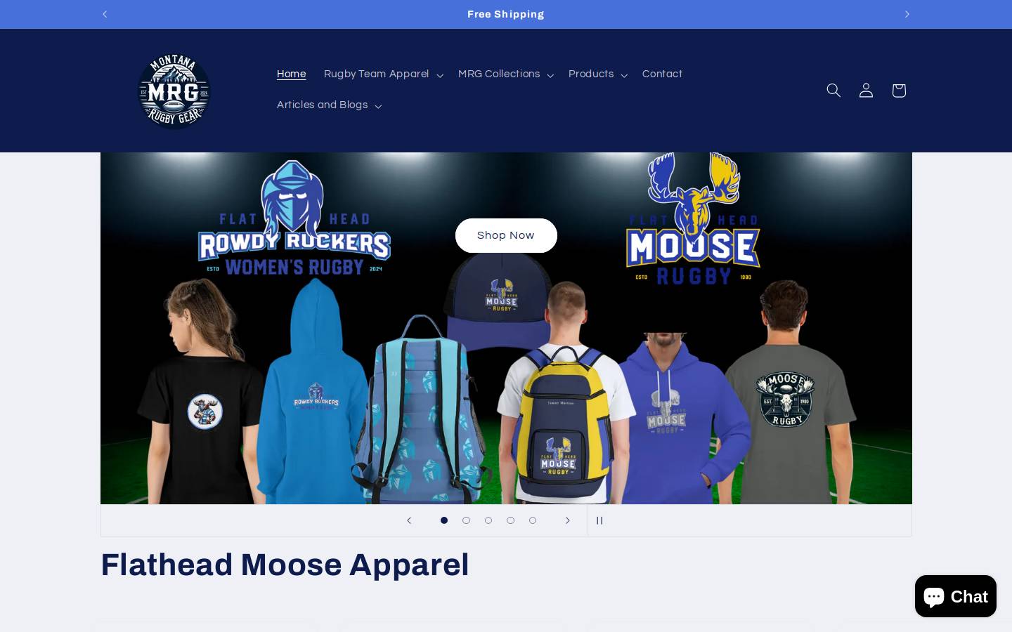 montanarugbygear.com homepage screenshot