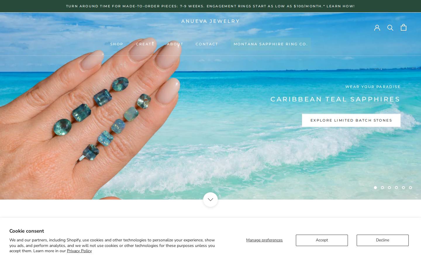montanasapphireengagementring.com homepage screenshot