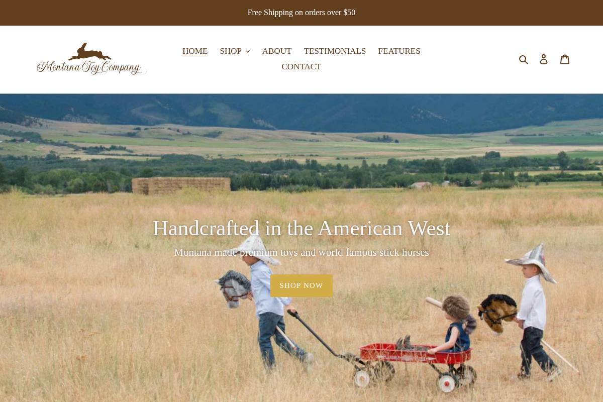 montanatoycompany.com homepage screenshot