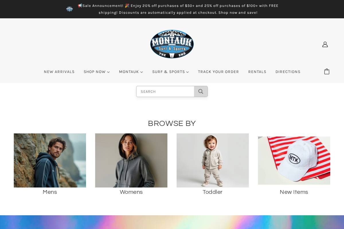 montauksurfandsports.com homepage screenshot