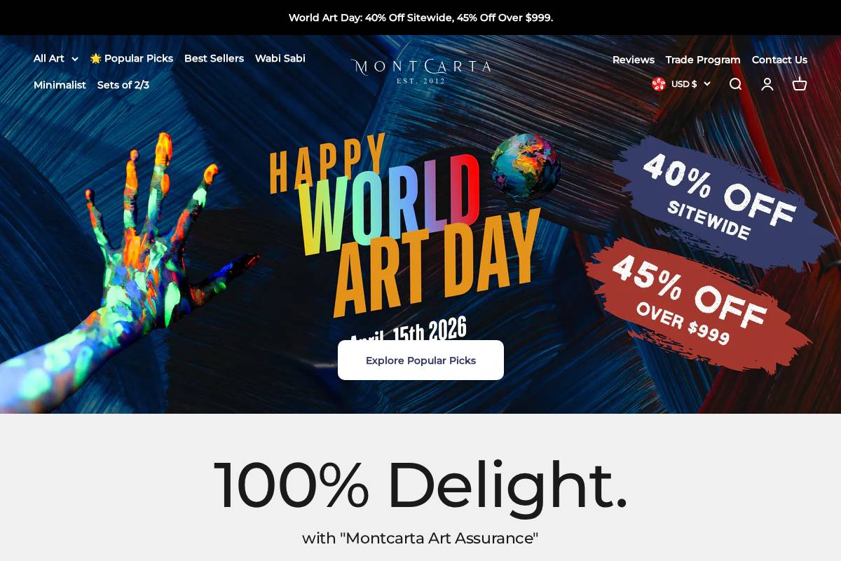 MontCarta homepage screenshot
