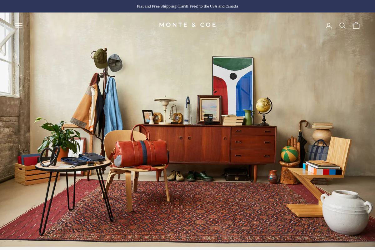 monte & coe homepage screenshot