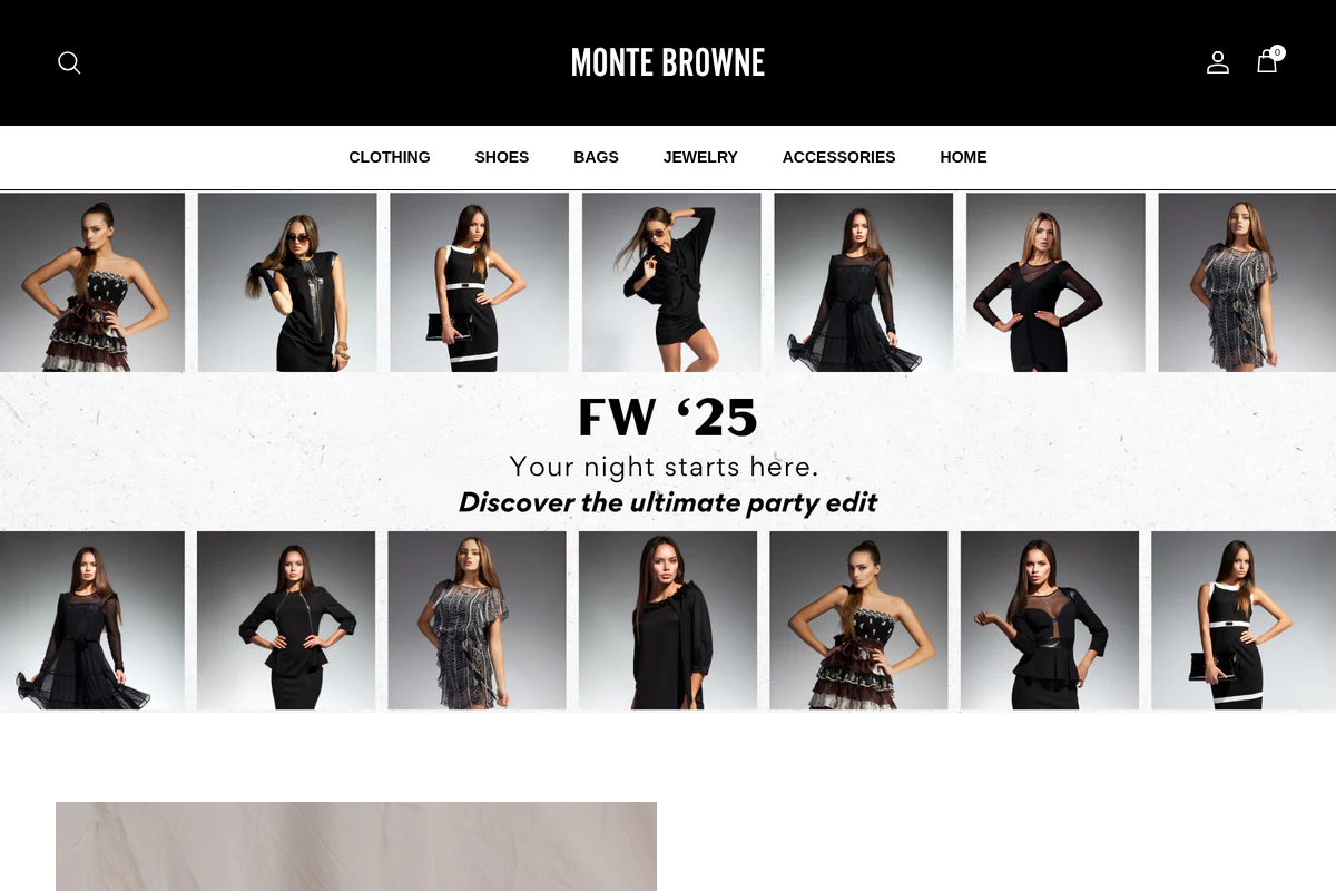 Monte Browne homepage screenshot