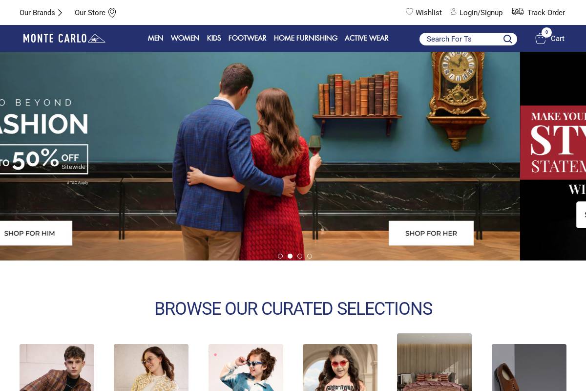 Montecarlo homepage screenshot