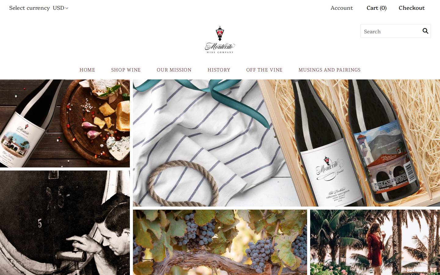 montecitowineco.com homepage screenshot