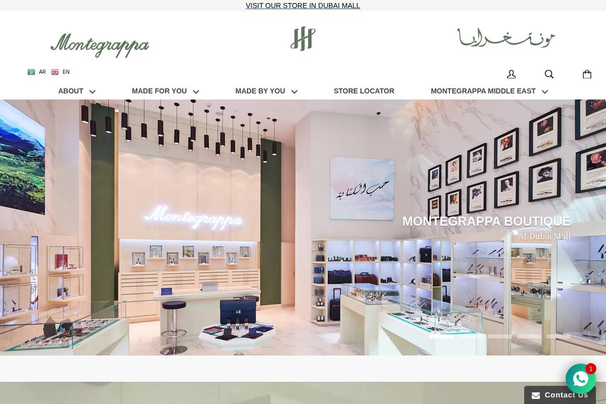 Montegrappa homepage screenshot
