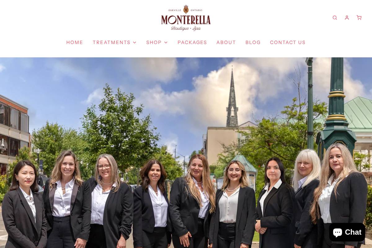 monterellaspa.com homepage screenshot
