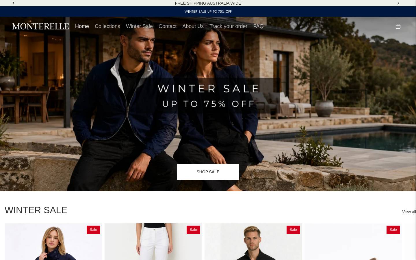 Monterelle homepage screenshot