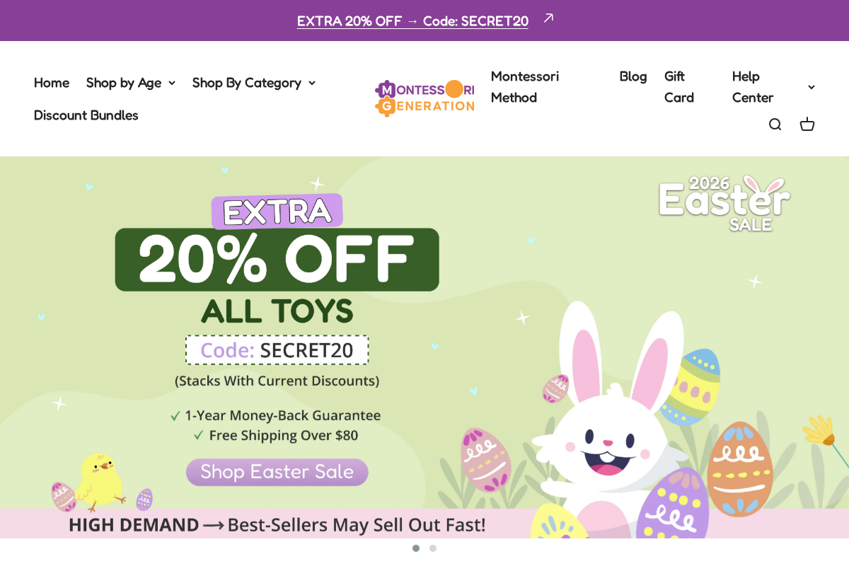 Montessorigeneration homepage screenshot