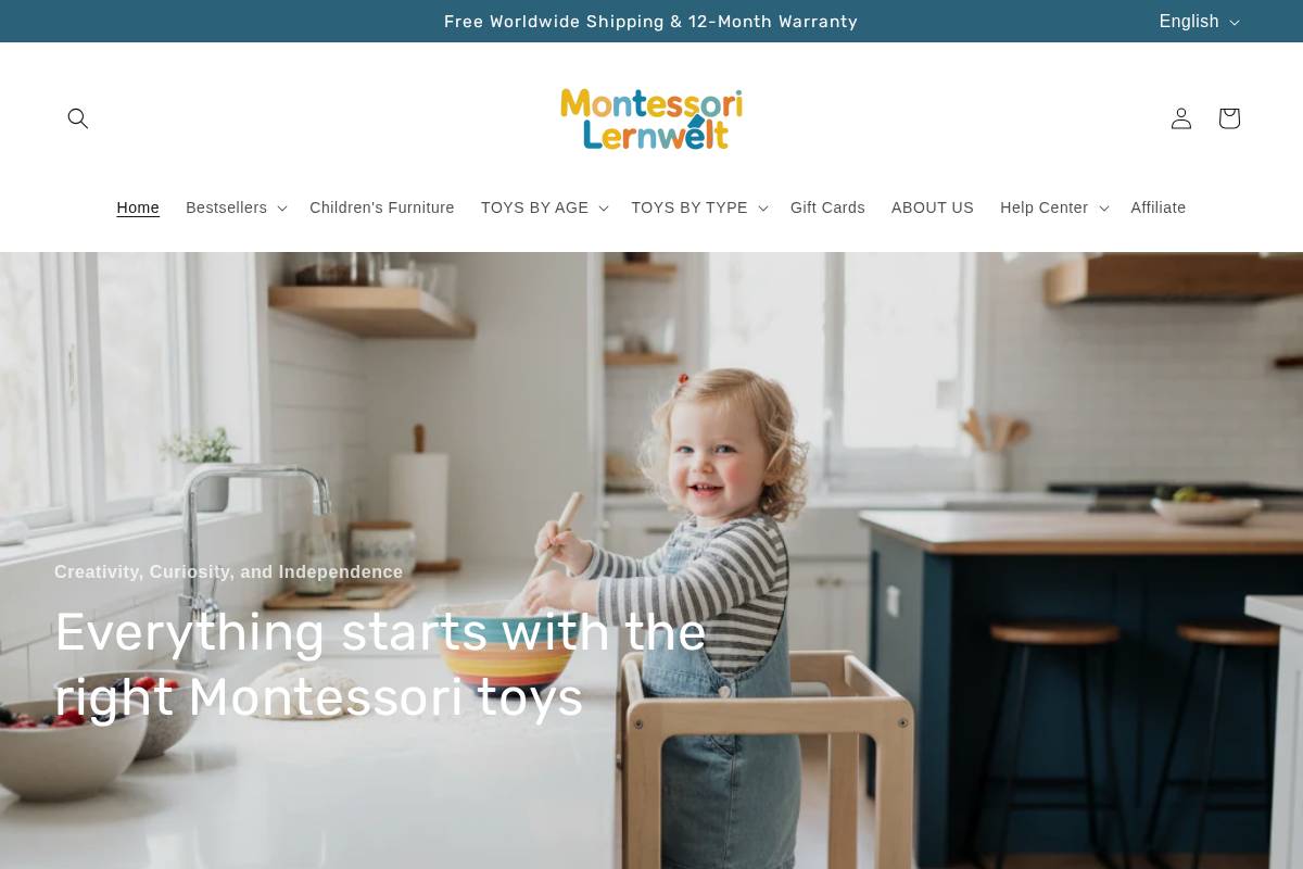 Montessorilernwelt homepage screenshot
