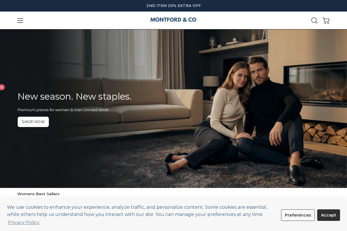 Montford Co homepage screenshot