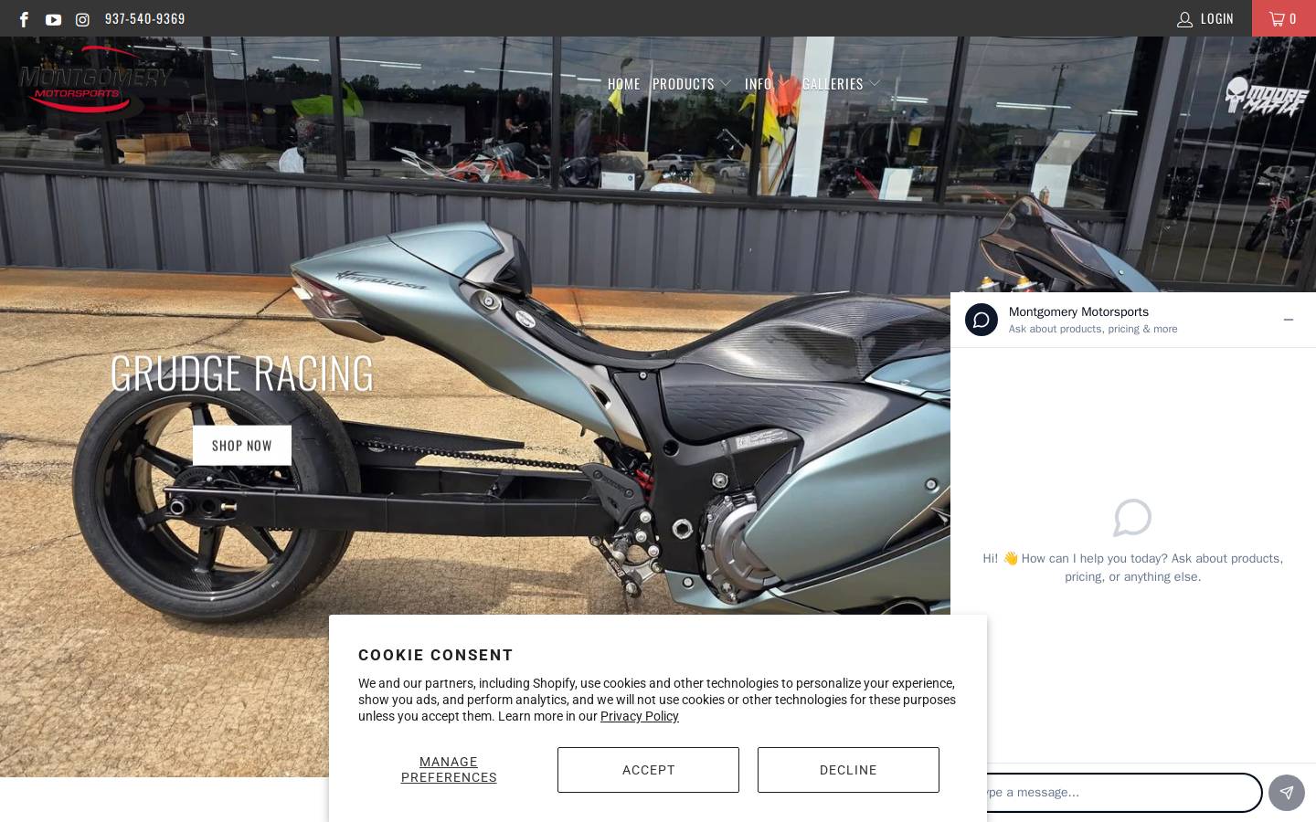 montgomerymotorsports.net homepage screenshot