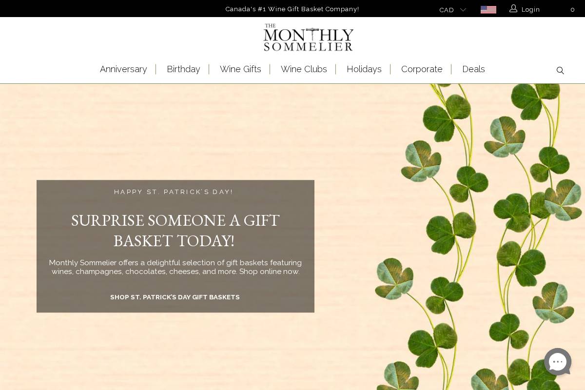 monthlysommelier.ca homepage screenshot