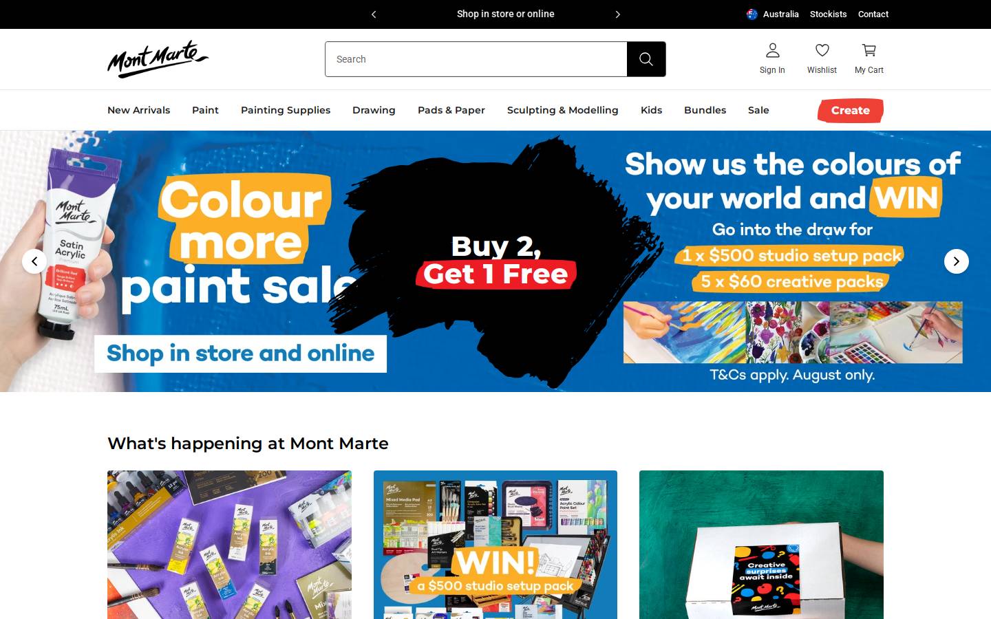 Montmarte homepage screenshot