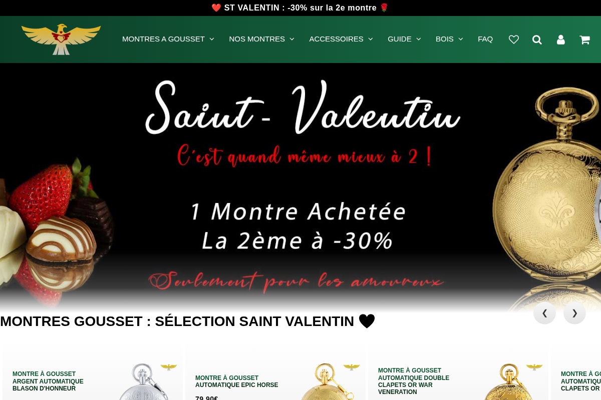 montre-de-poche-gousset.com homepage screenshot
