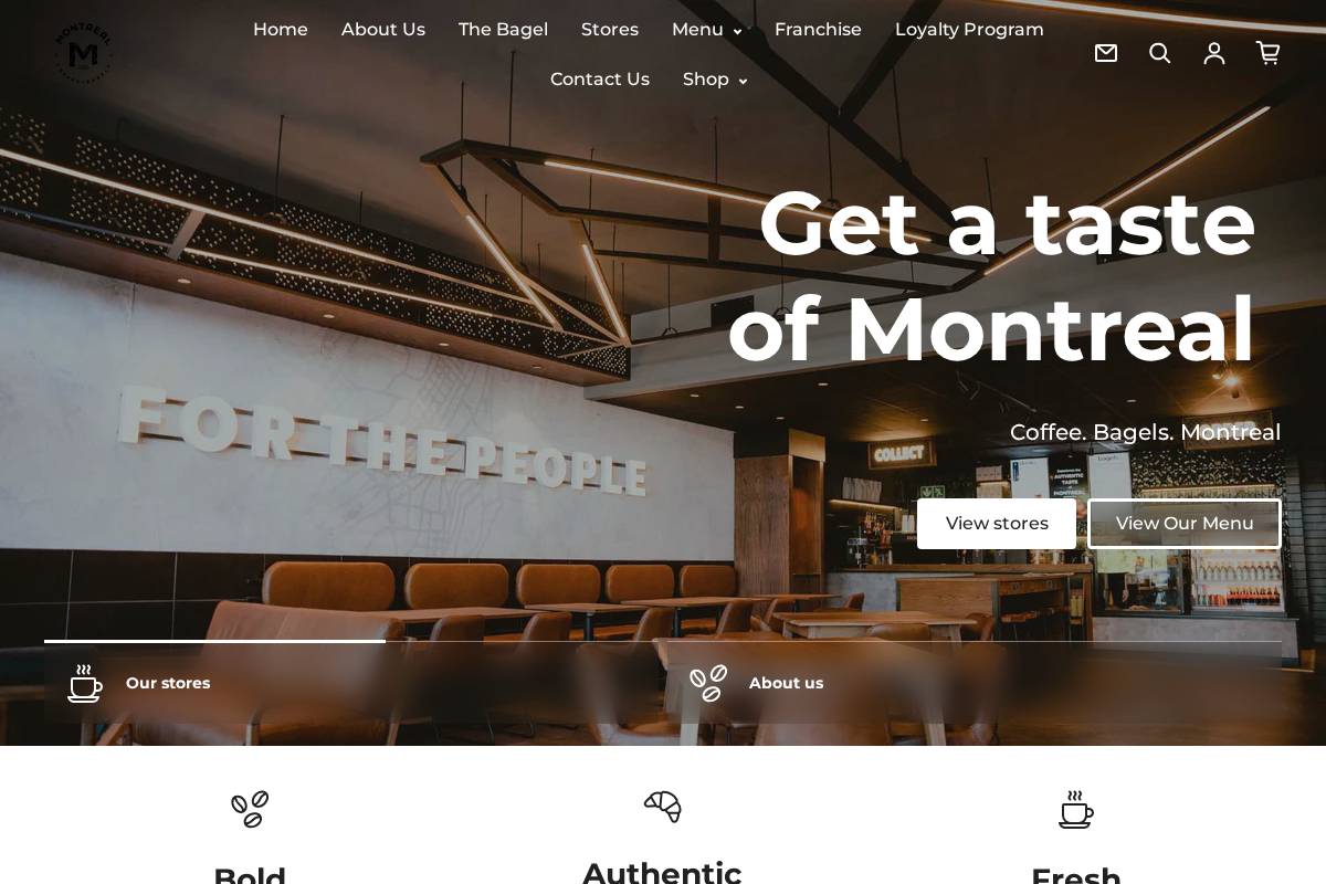 montrealcoffee.co.za homepage screenshot