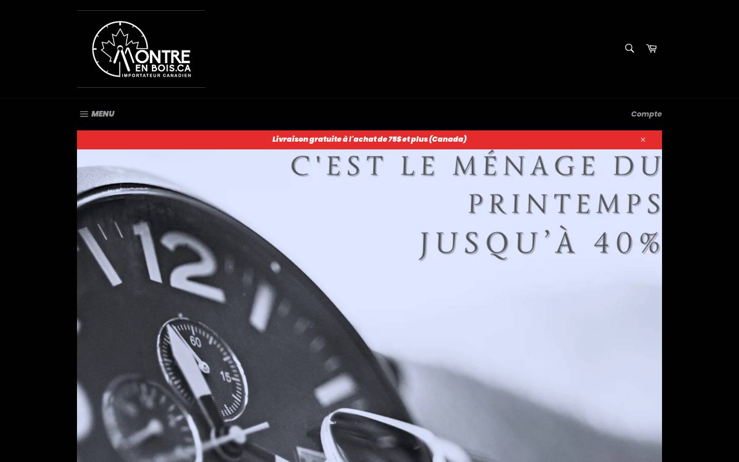 montreenbois.ca homepage screenshot