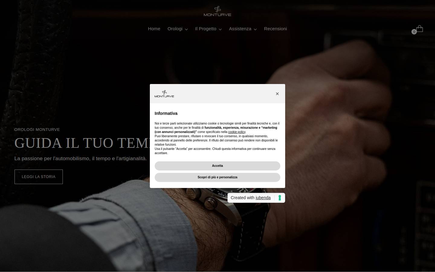 Orologi Monturve homepage screenshot