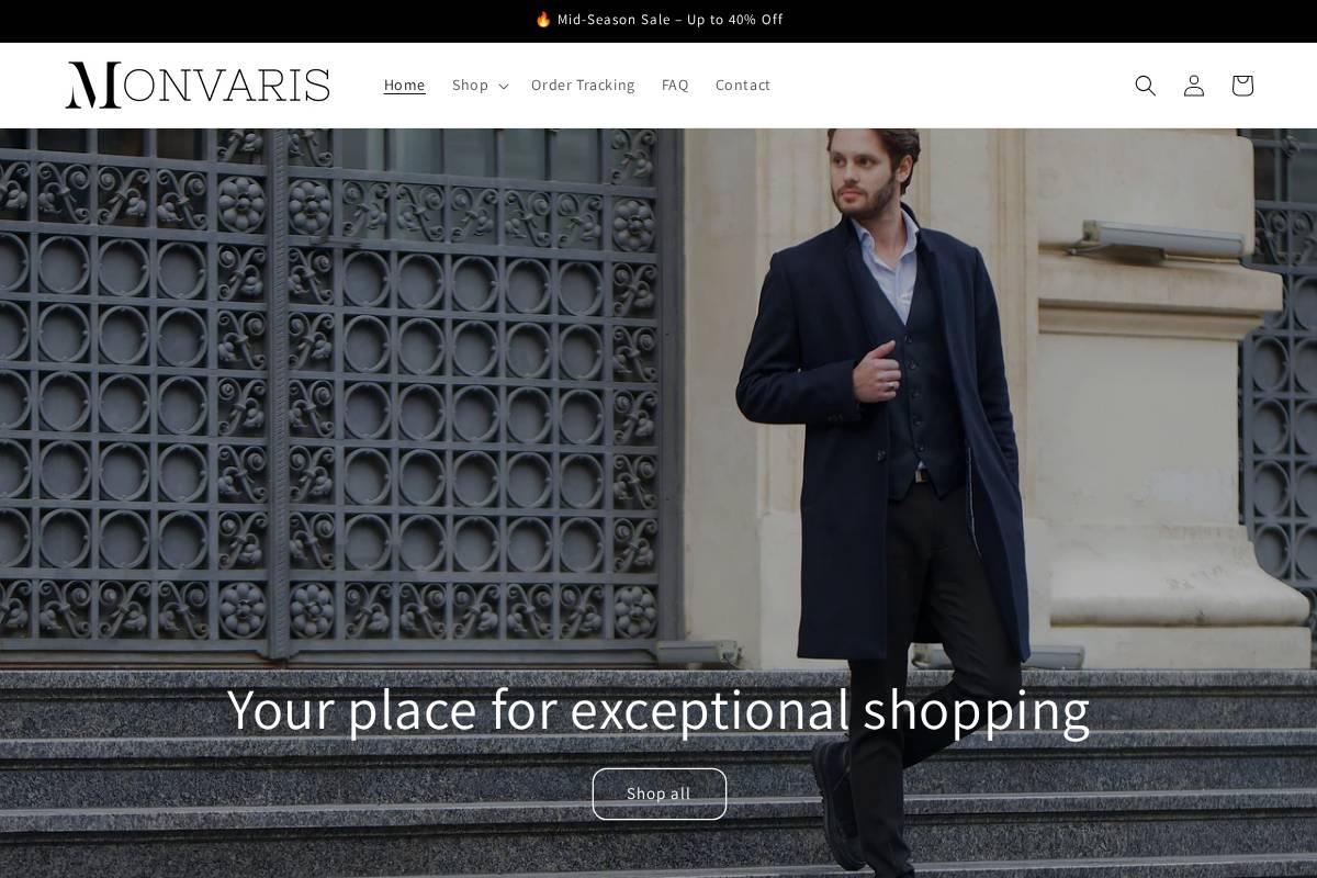 monvaris.com homepage screenshot