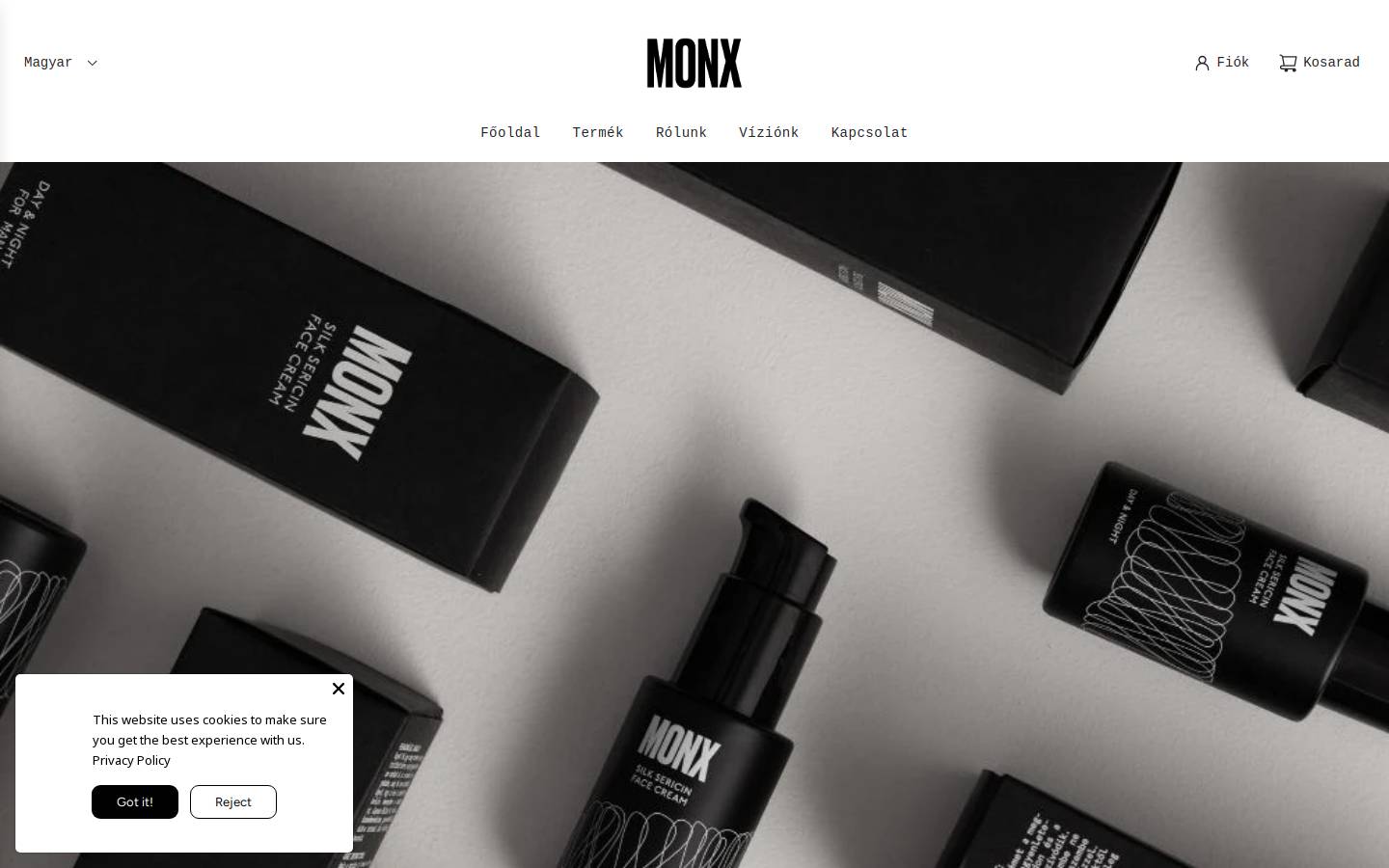 monxcosmetix.com homepage screenshot