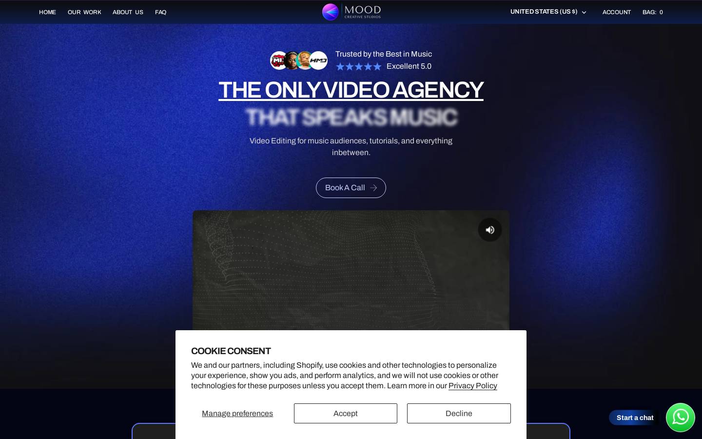 Moodcreativestudios homepage screenshot
