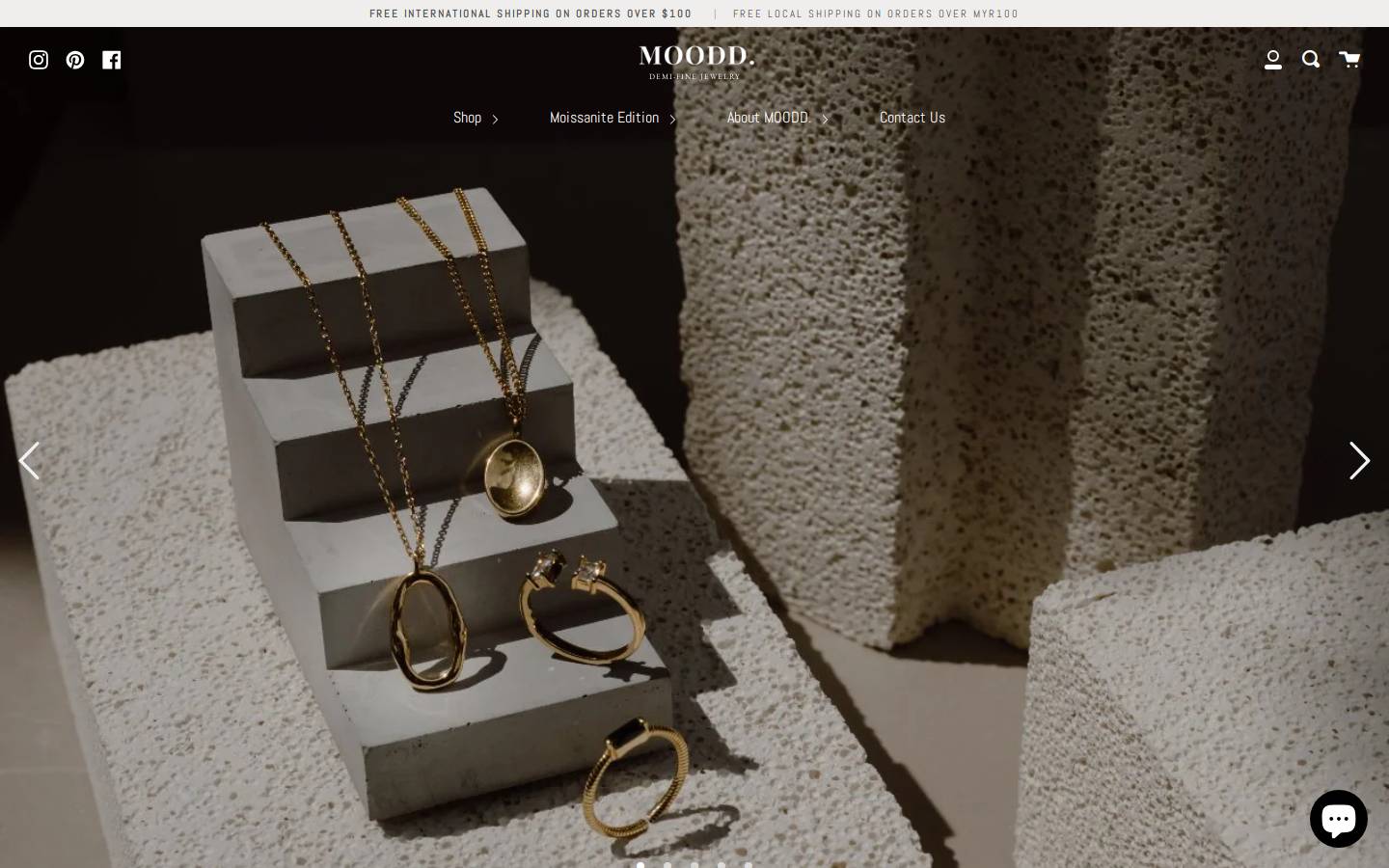 moodd-jewelry.com homepage screenshot