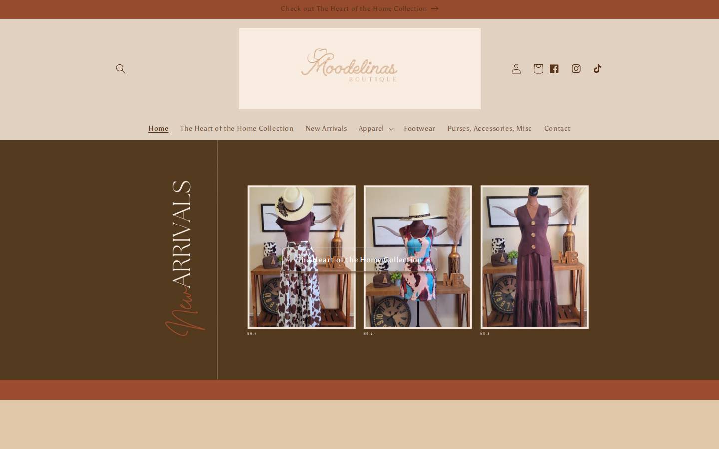 moodelinasboutique.com homepage screenshot