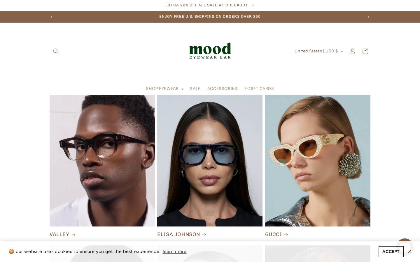 moodeyewearbar.com homepage screenshot