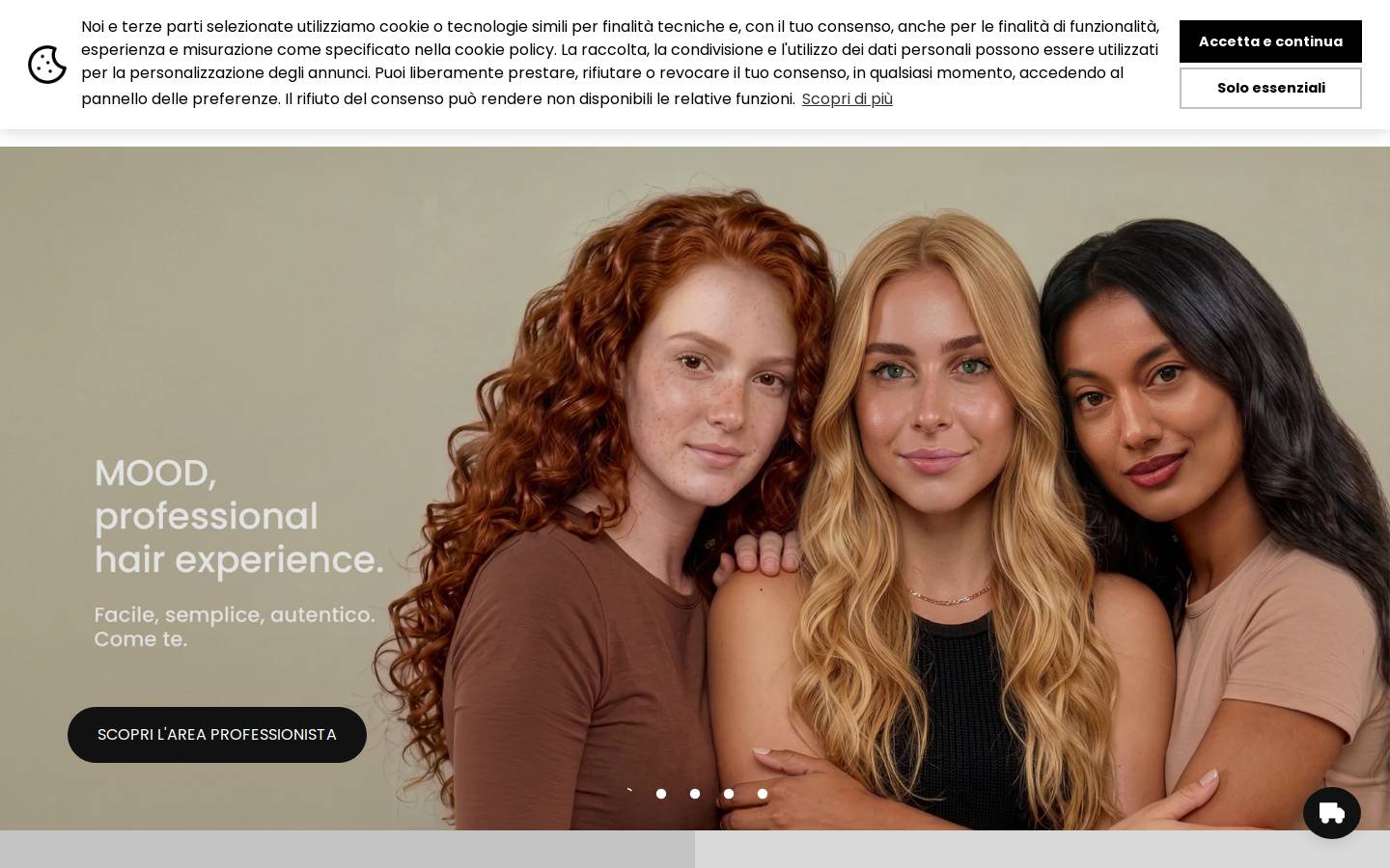 Mood homepage screenshot