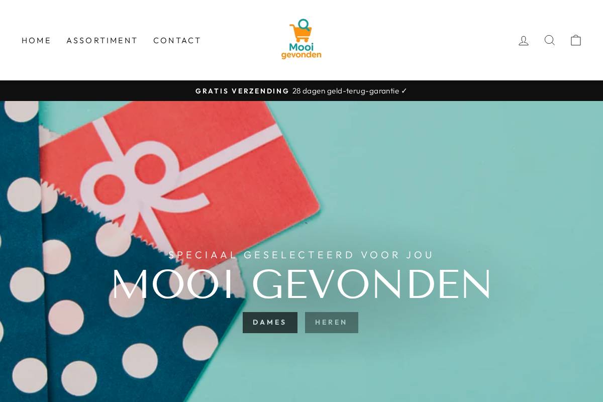 Mooigevonden homepage screenshot