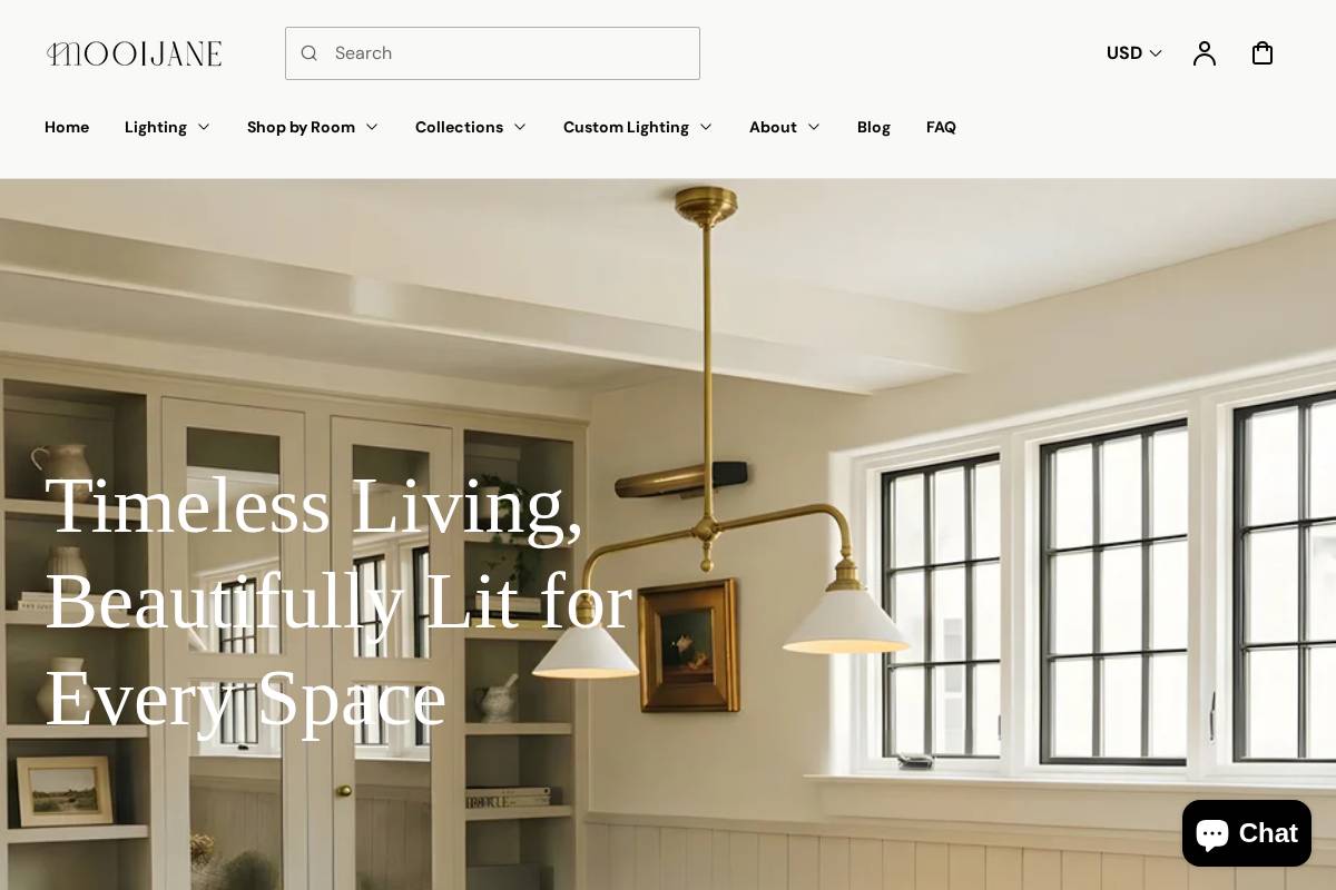 Mooijane homepage screenshot