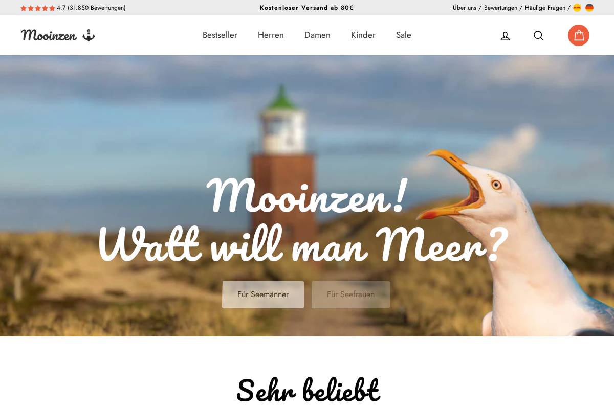 Mooinzen homepage screenshot