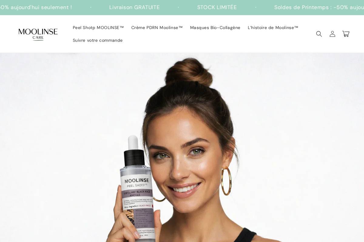 Moolinse Care homepage screenshot