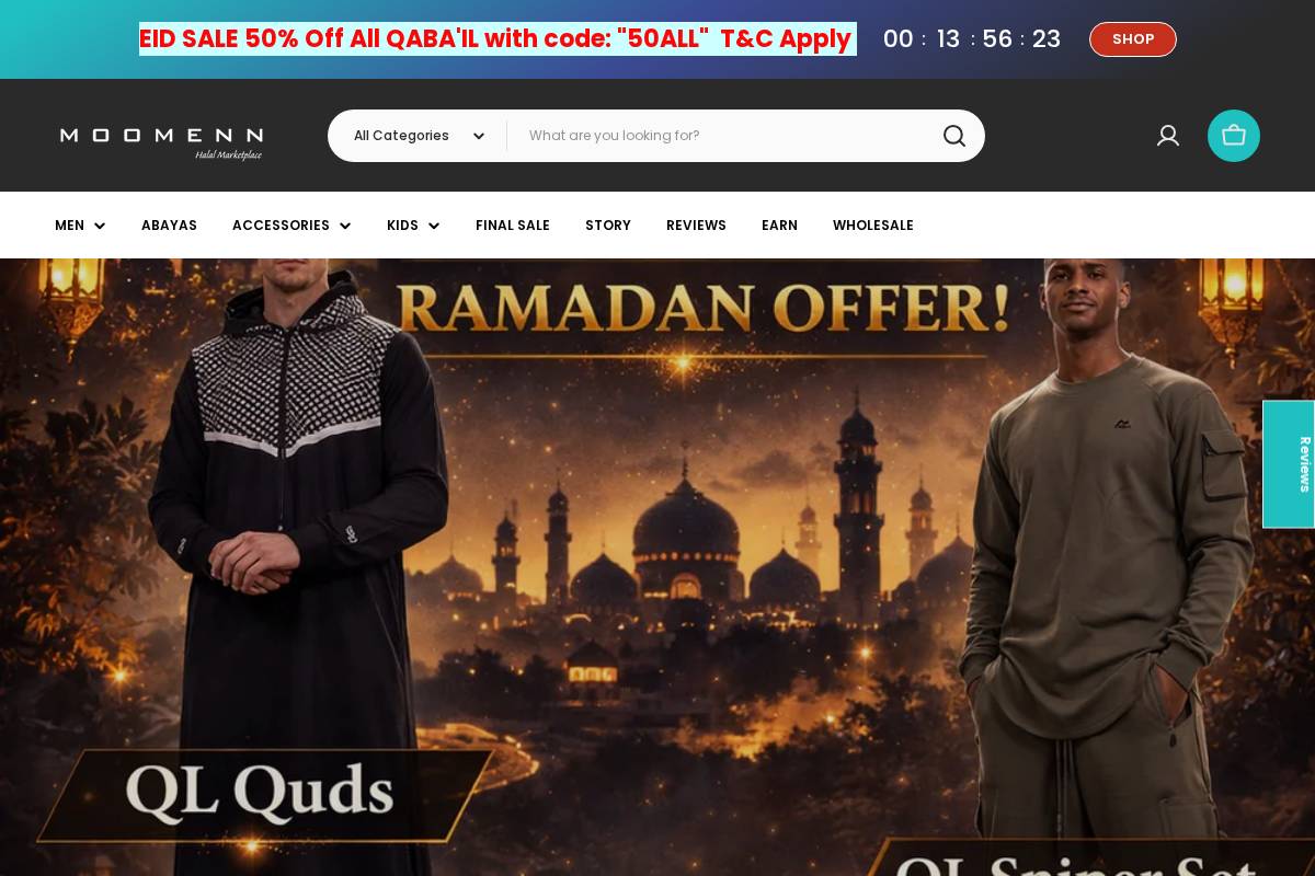 MOOMENN homepage screenshot