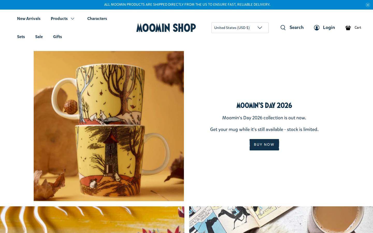 Moomin homepage screenshot