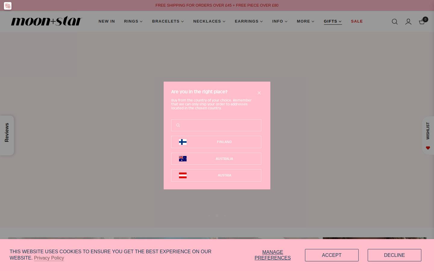 moon + star homepage screenshot