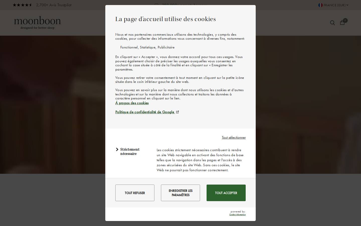 Moonboon homepage screenshot